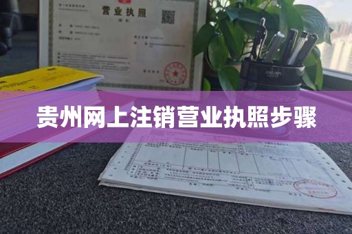 贵州网上注销营业执照步骤