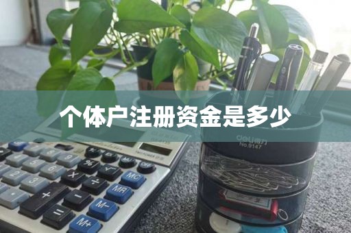 个体户注册资金是多少