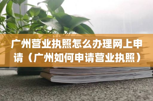 广州营业执照怎么办理网上申请（广州如何申请营业执照）