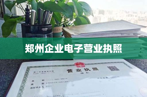 郑州企业电子营业执照
